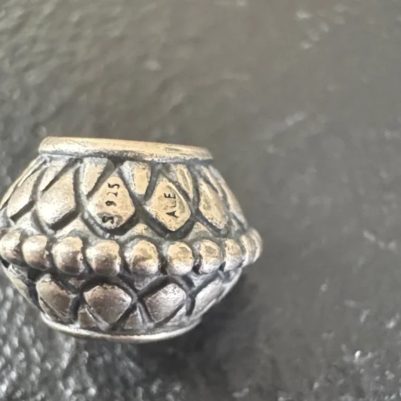 Pandora Silver Carved Spacer Charm - Picture 2 of 2